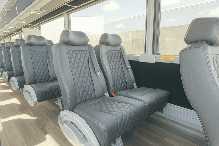 interior of Charter Bus Rental Hillsboro charter bus